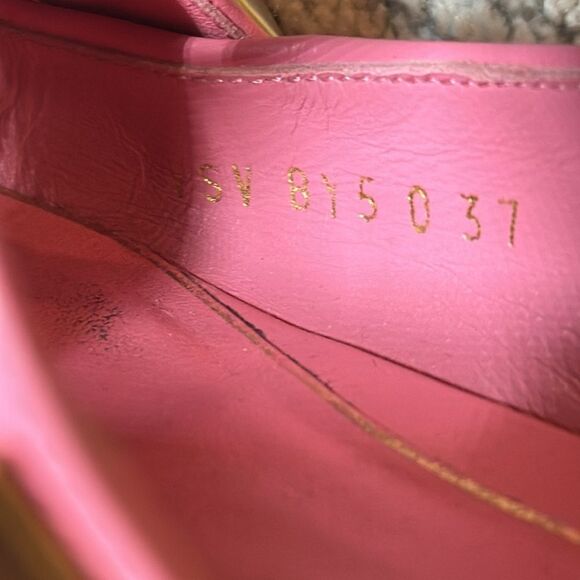 Valentino Roman Stud Leather Ankle Strap Flat Pink IT 37/ US 7 - Picture 10 of 14